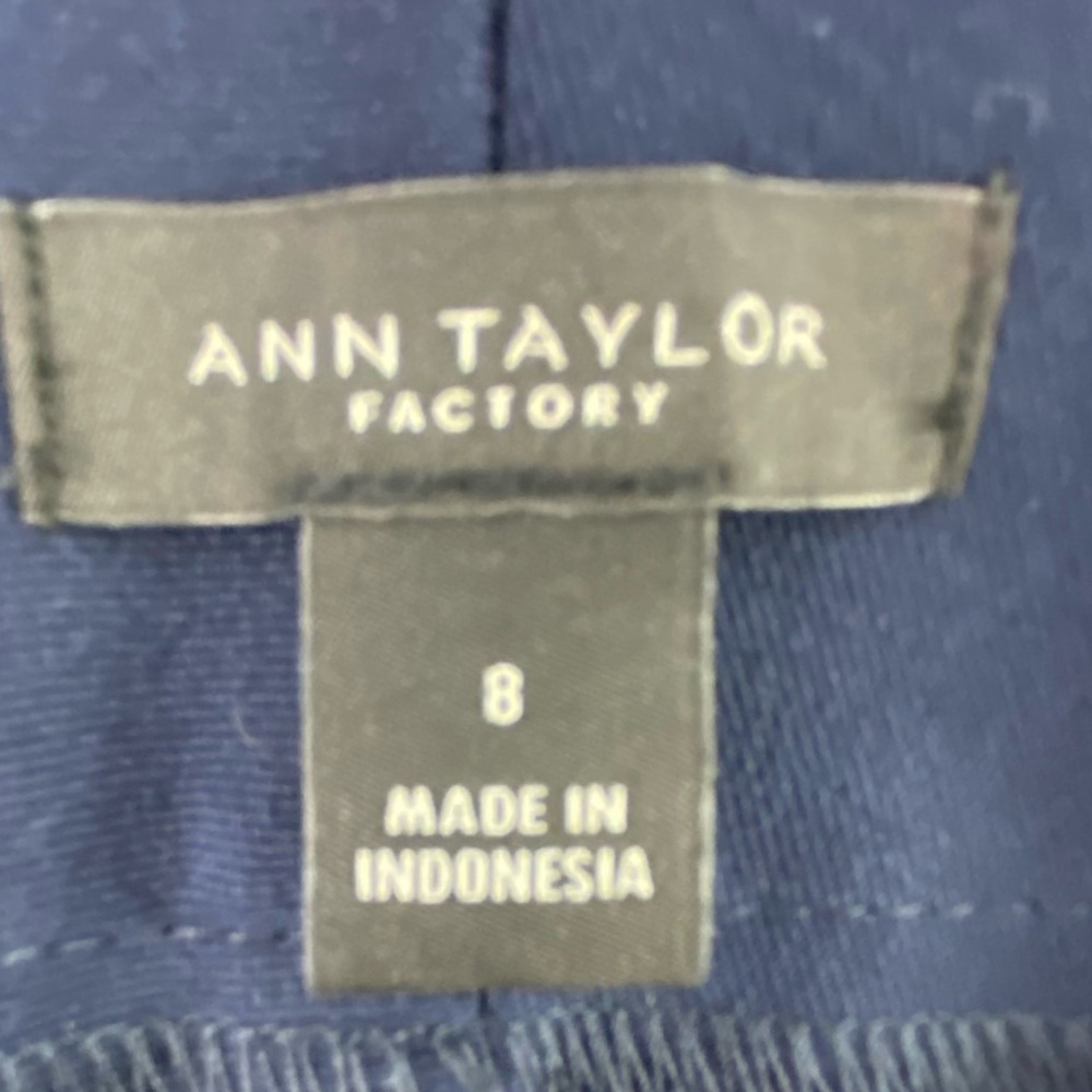Ann Taylor Factory Navy Blue Trouser Pants Women's Size 8 - Picture 3 of 14